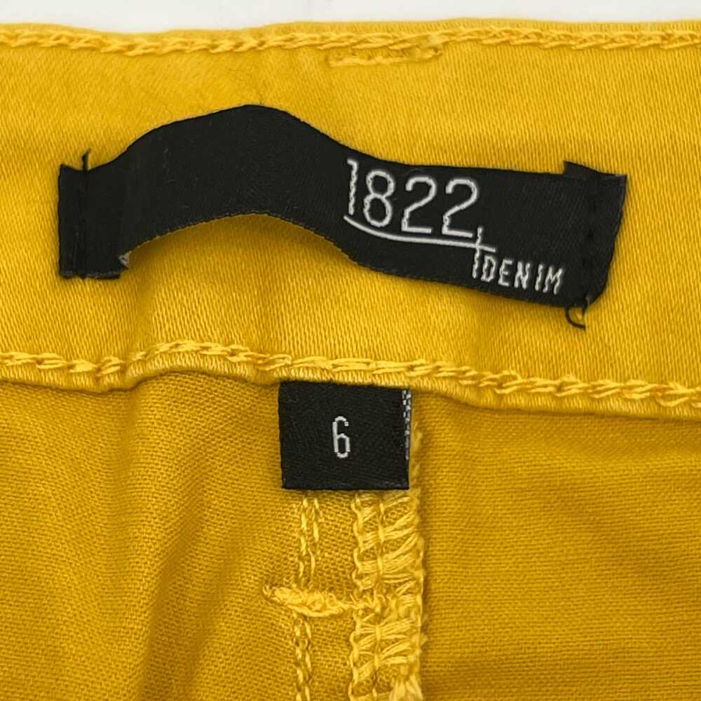 1822 Denim Yellow Pants Straight Leg Mid Rise | Womens 6 - Picture 5 of 6